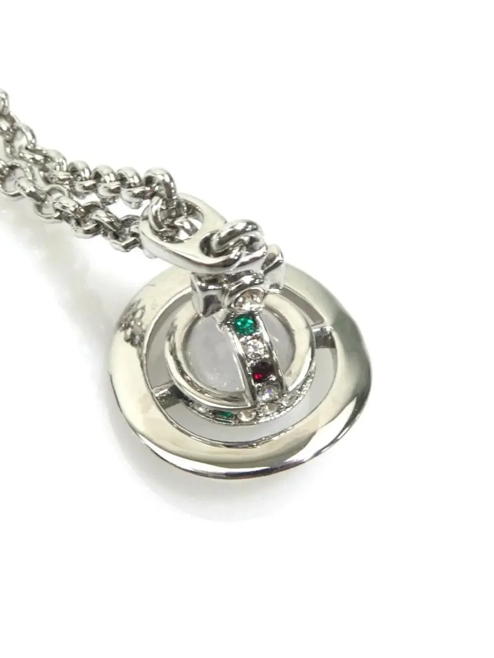 Auth Vivienne Westwood Necklace Silver #322467V15B